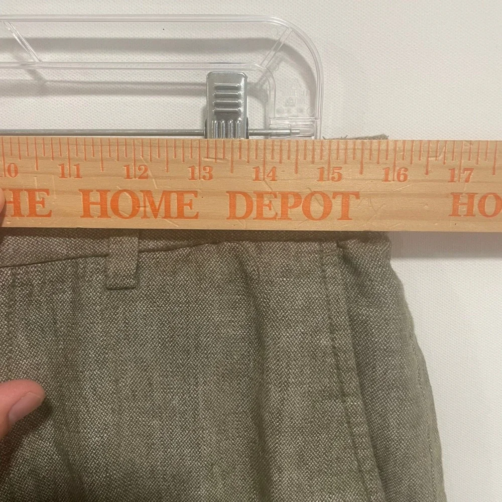 Banana Republic Mason Athletic Tapered Linen Cotton Pants Mens 31x30 Olive Brown